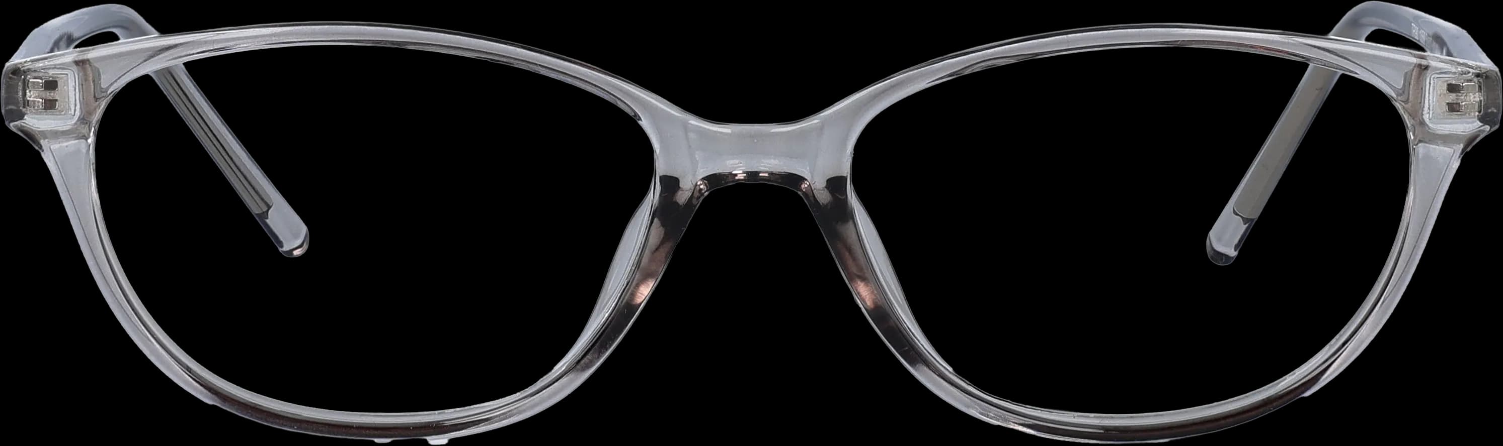 Grey Medium optical frame front view with arms open