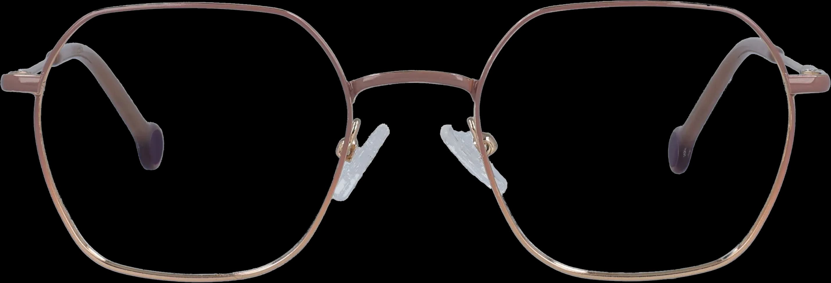 Matte-pink Small optical frame front view with arms open