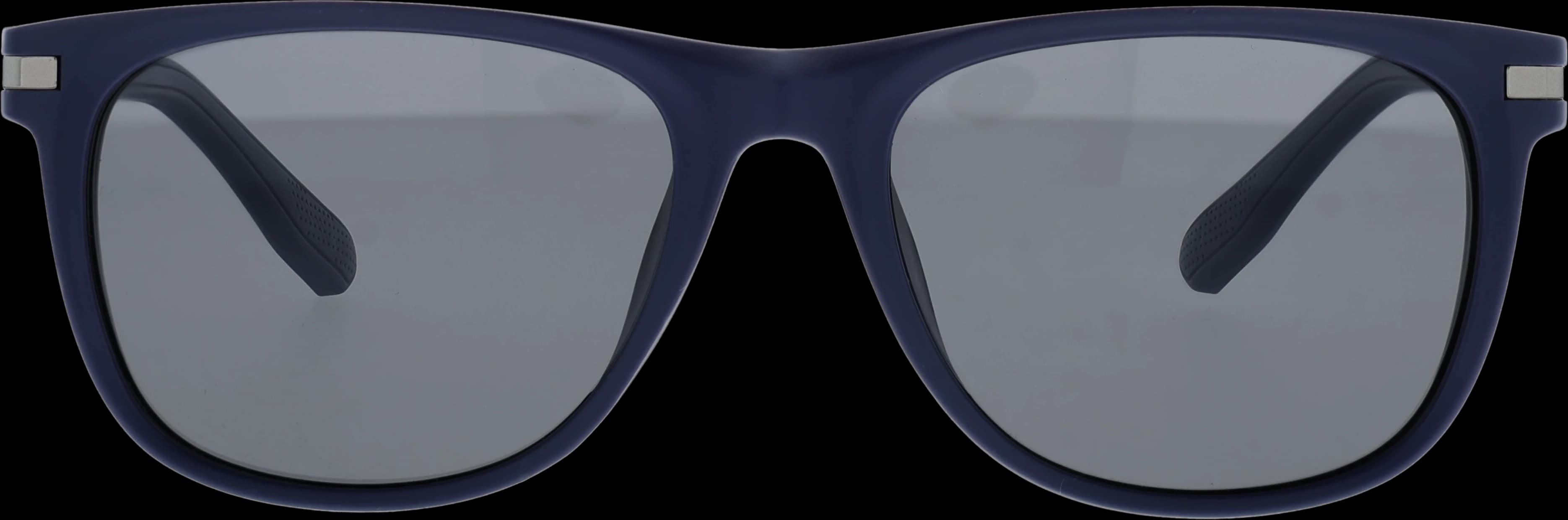 Blue Medium optical frame front view with arms open