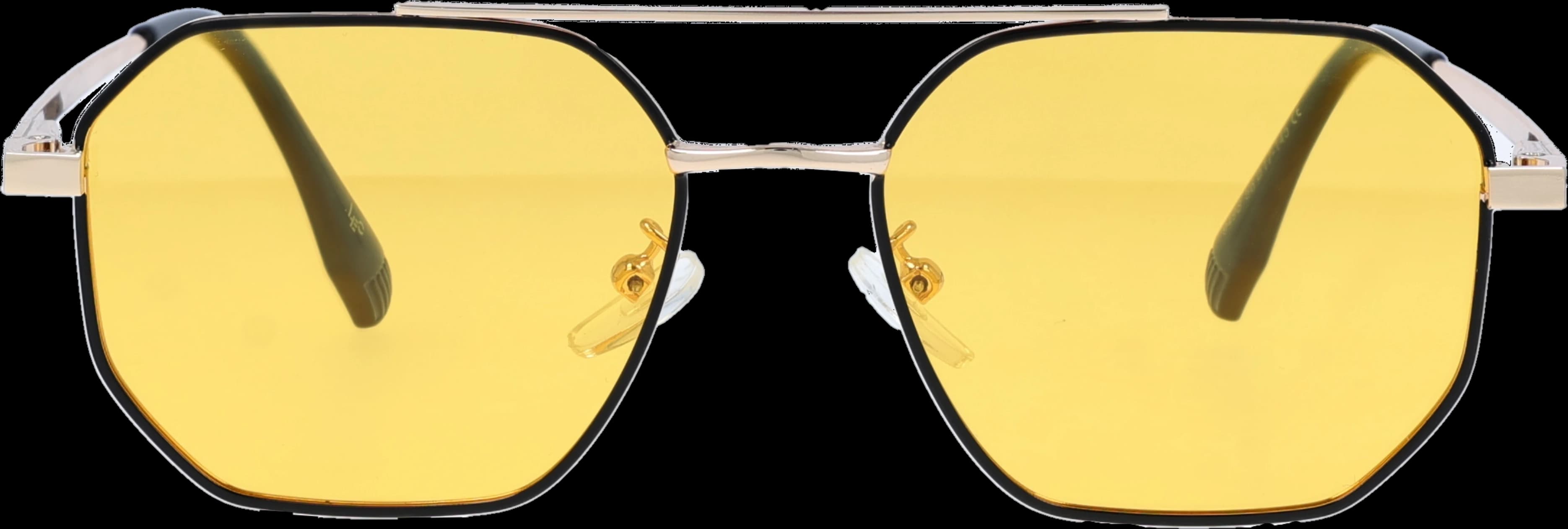 Gold Large optical frame front view with arms open