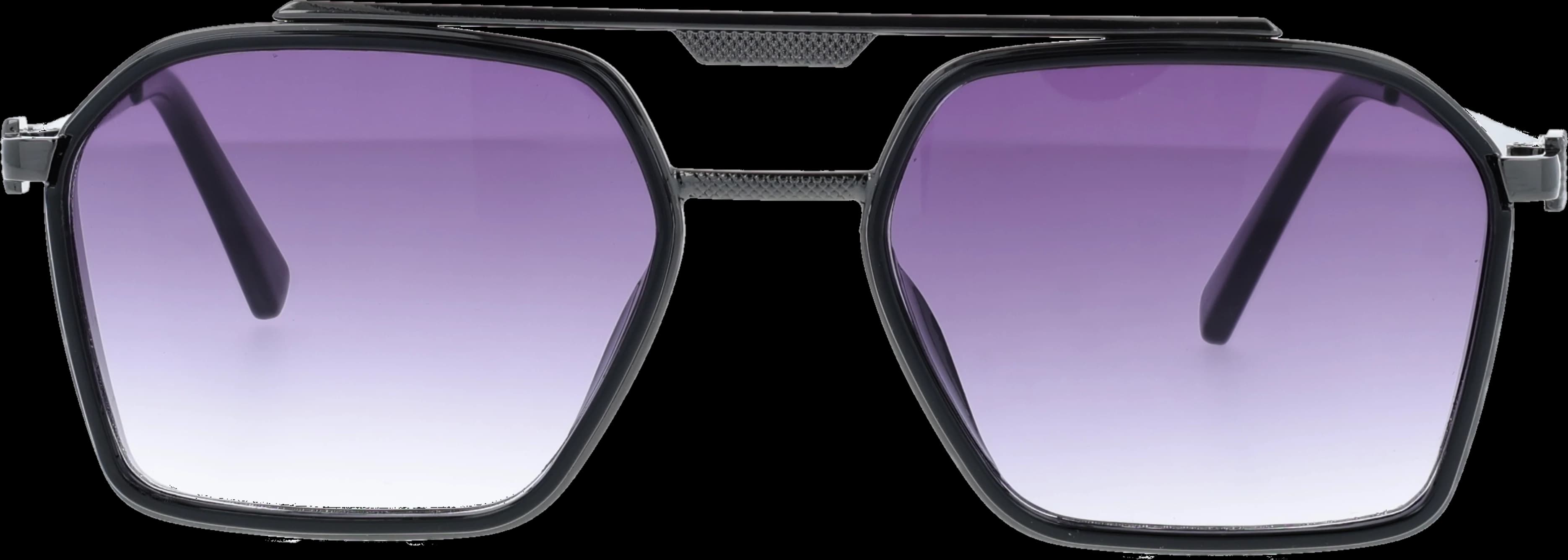 Brown Silver Medium optical frame front view with arms open