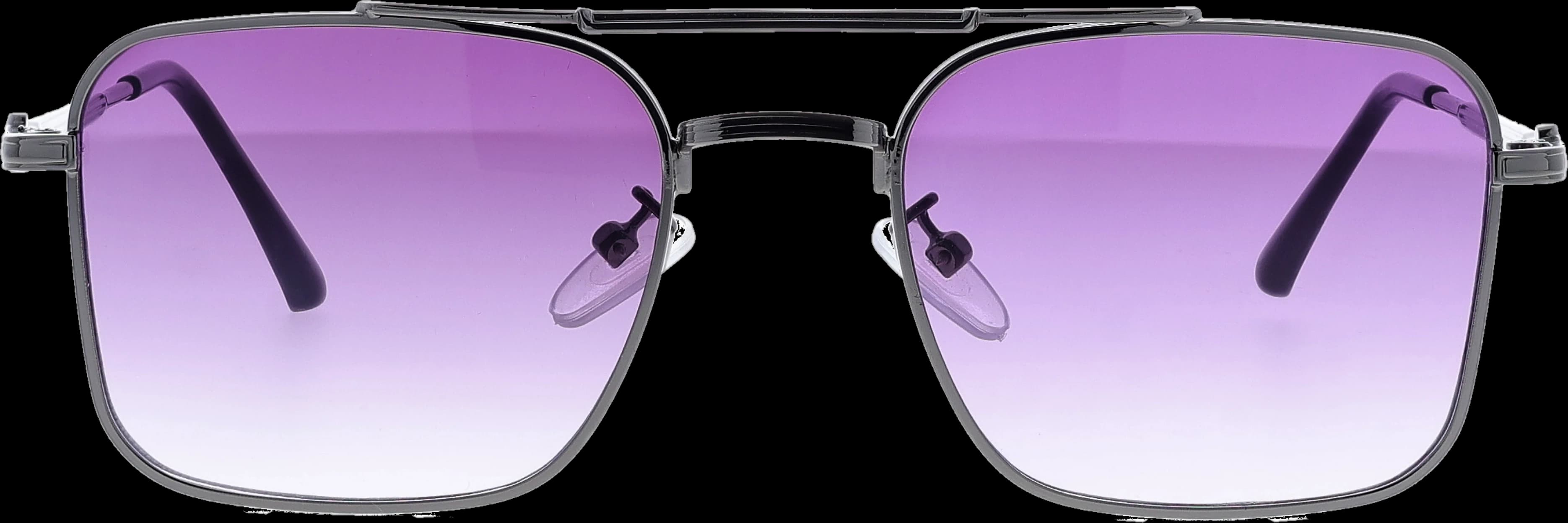 Silver Medium optical frame front view with arms open