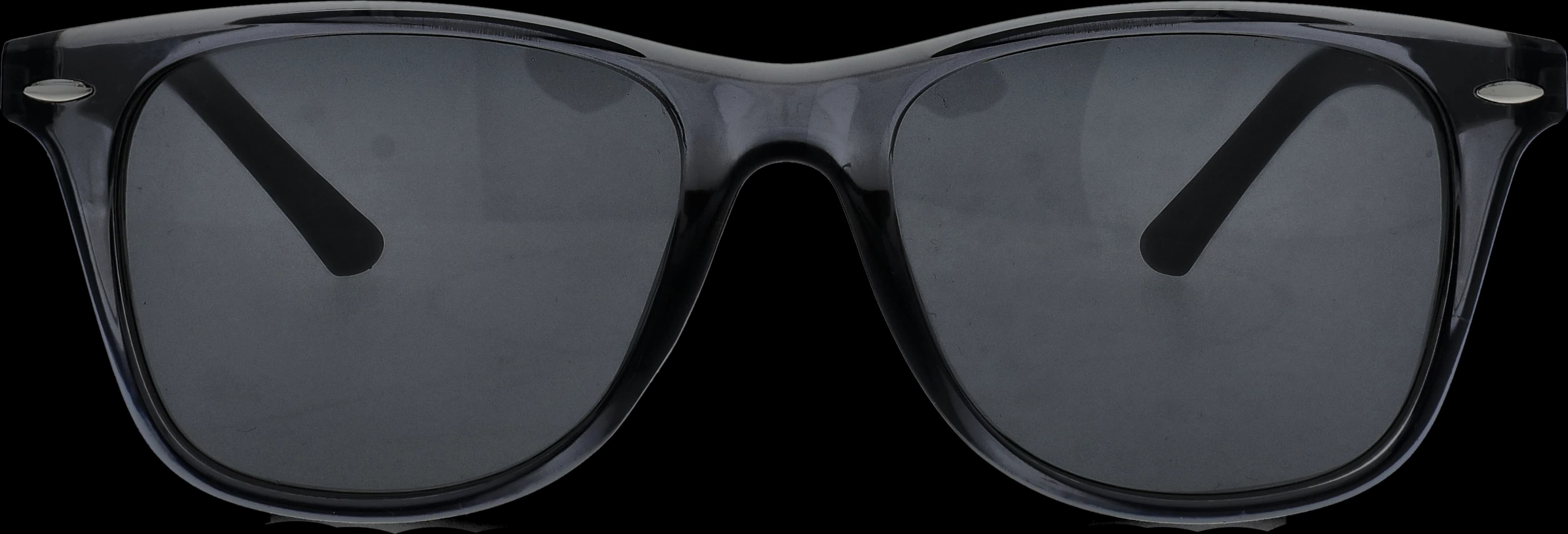 Black Medium optical frame front view with arms open