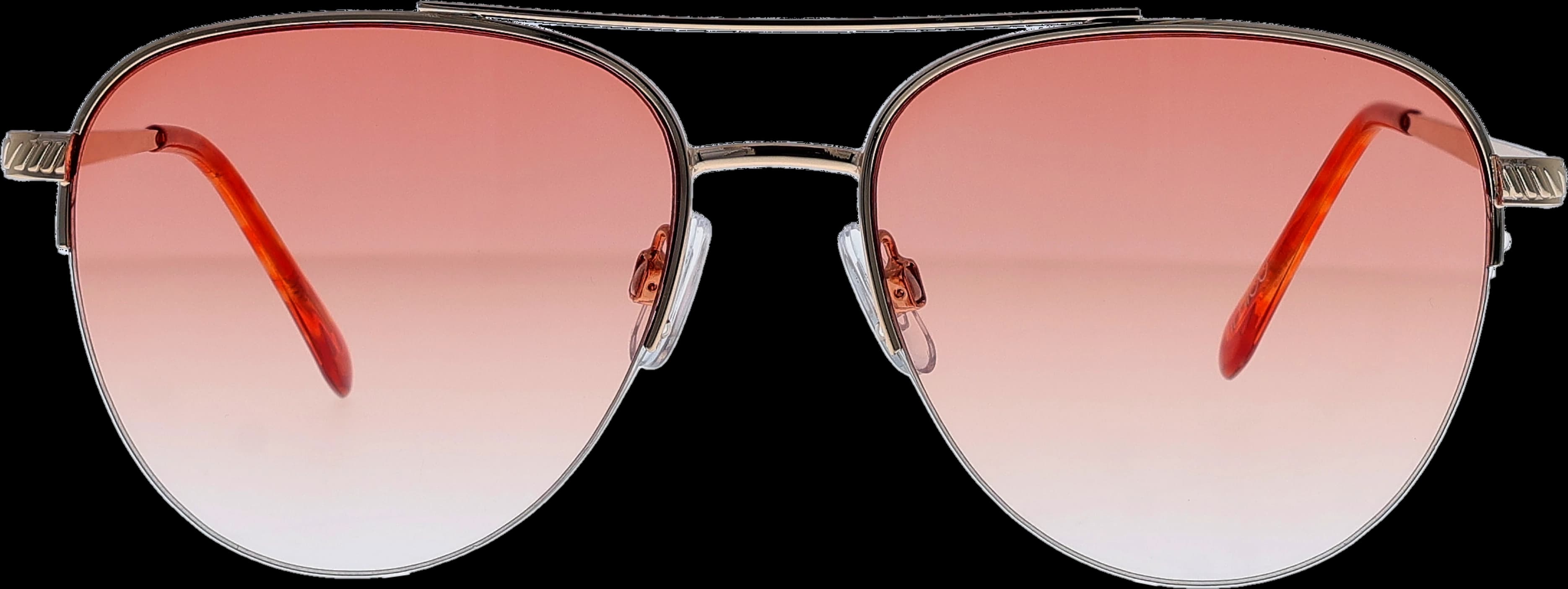 Gold Medium optical frame front view with arms open
