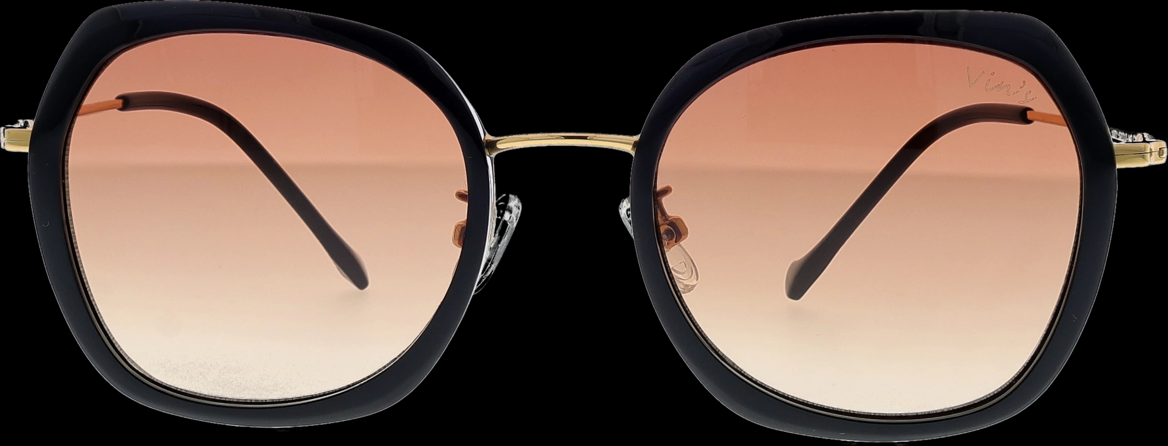 Brown Tortoise Medium optical frame front view with arms open