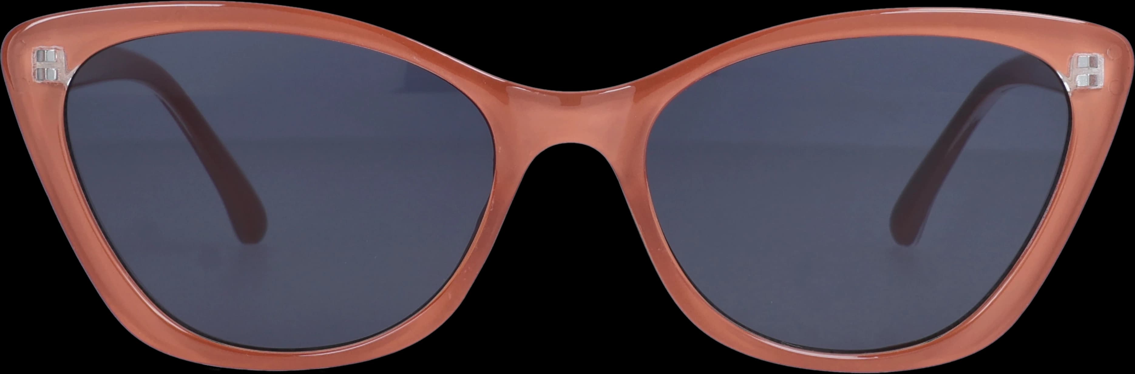Orange Medium optical frame front view with arms open