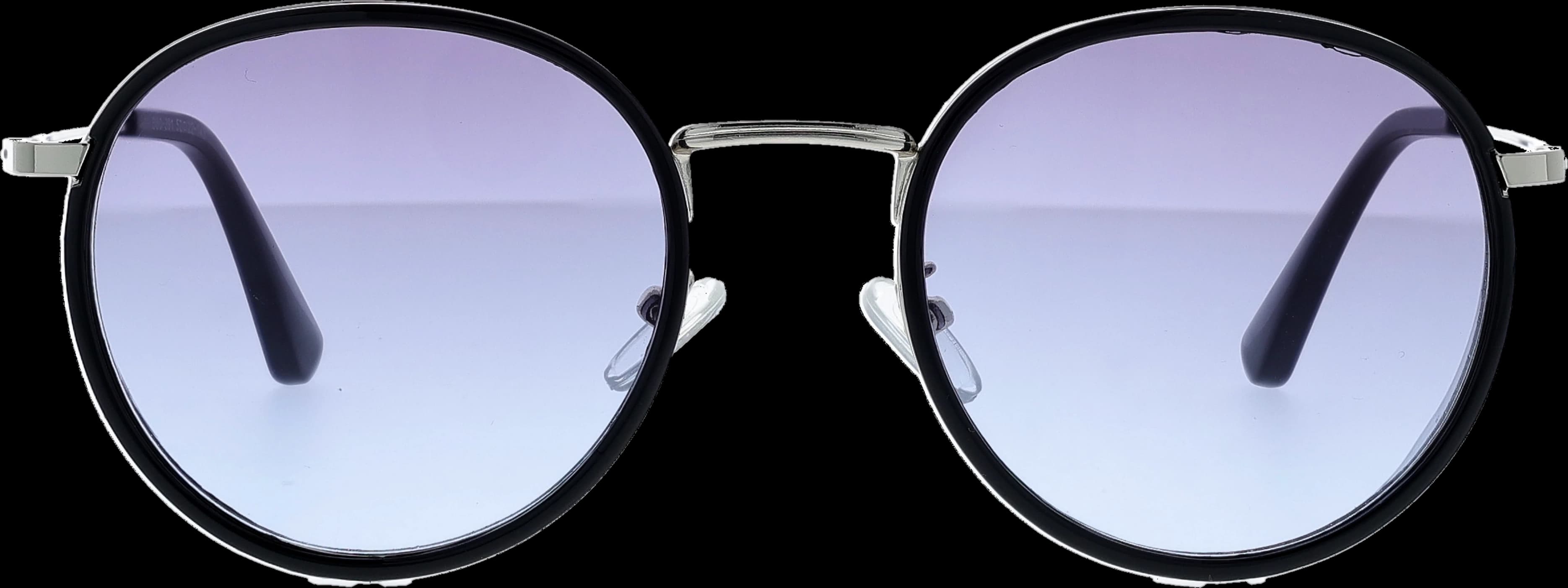 Black Medium optical frame front view with arms open