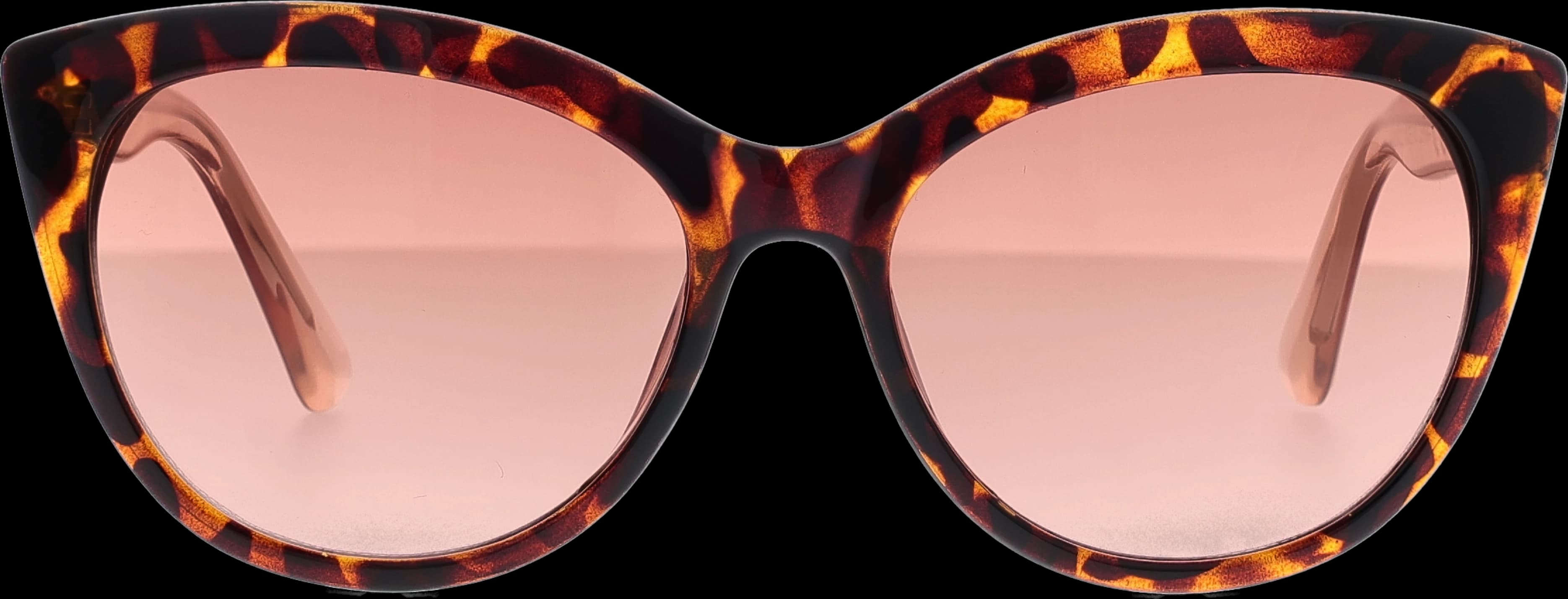 Tortoise Brown Medium optical frame front view with arms open