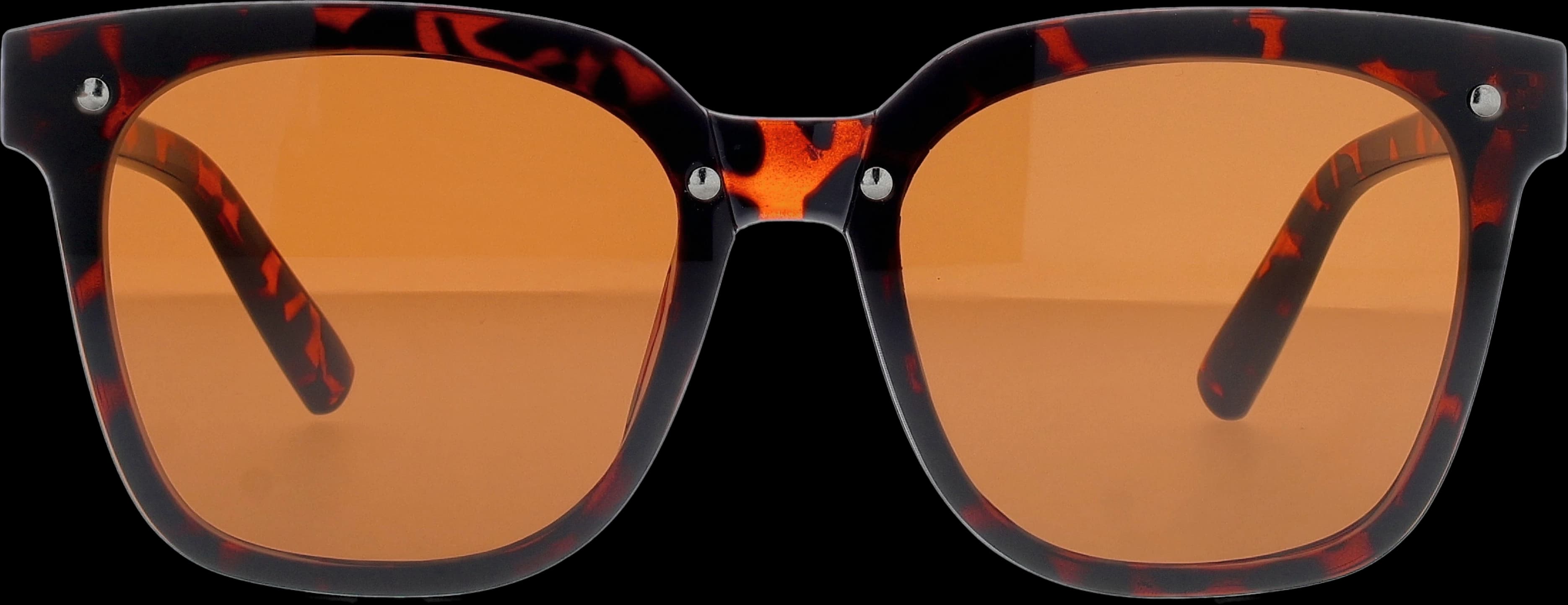 Dark Brown Tortoise Medium optical frame front view with arms open
