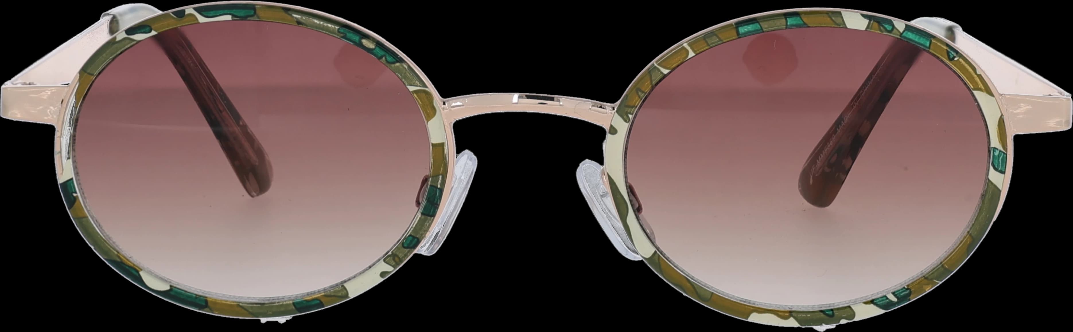 gold Small optical frame front view with arms open